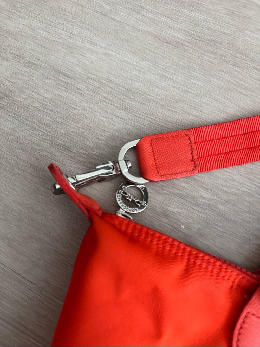 Longchamp red Le Pliage Modele Depose Small Tote with Adjustable Strap - Picture 4 of 14